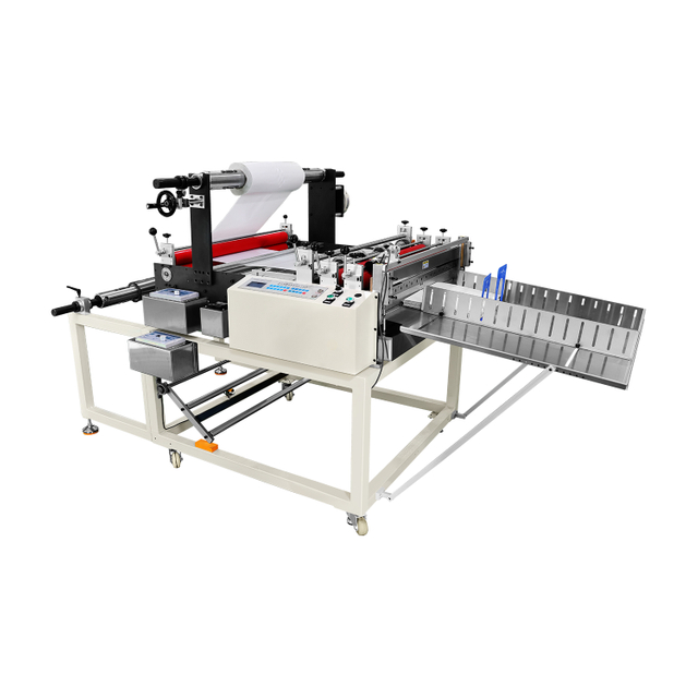 Grosir 800Mm Gulungan Kertas Berperekat Lanimasi Dingin Ke Mesin Pemotong Lembaran/Mesin Pemotong Otomatis Penuh dengan Poros Udara